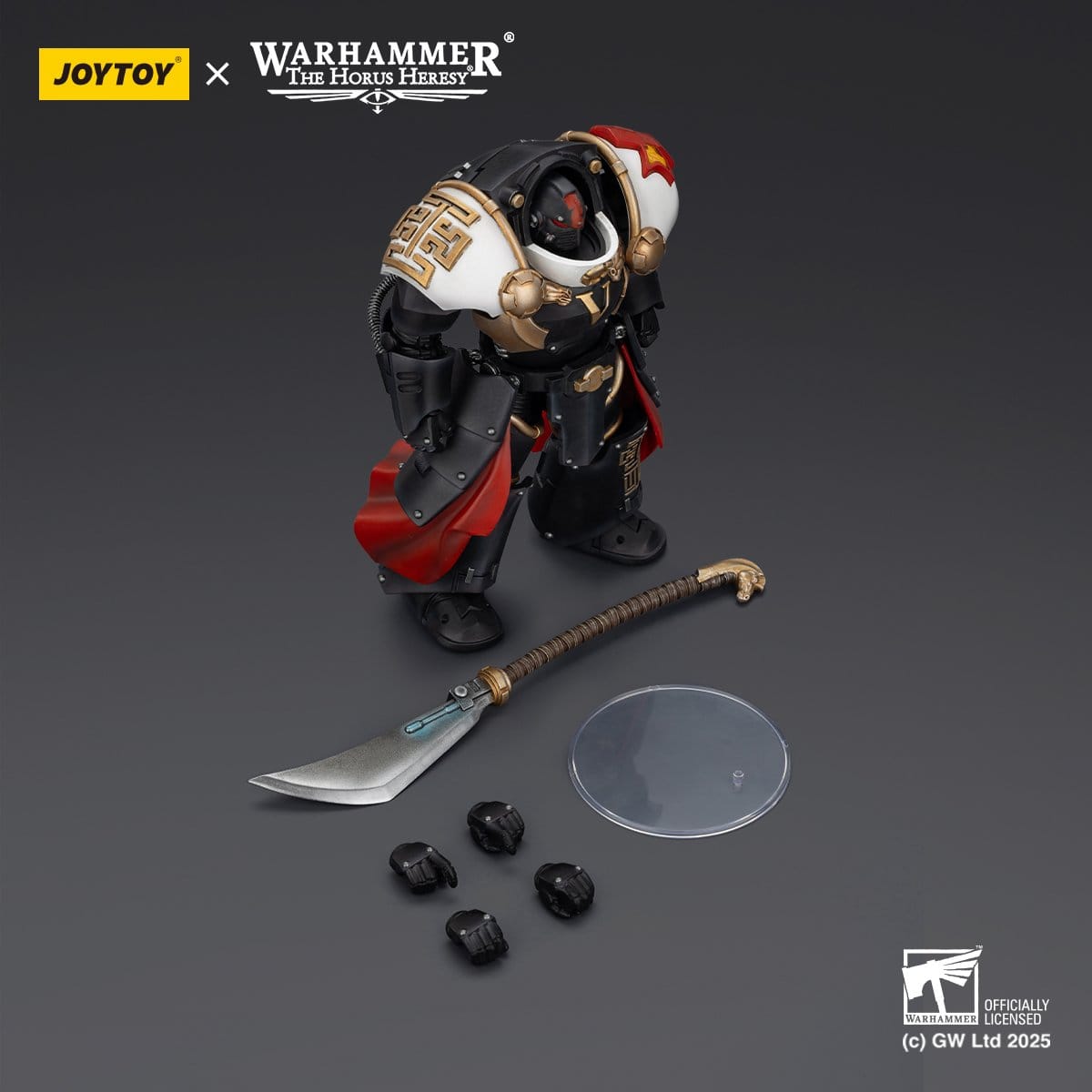 Joy Toy Warhammer The Horus Heresy: White Scars Ebon Keshig Terminator 1 with Power Glaive 13cm - Loaded Dice