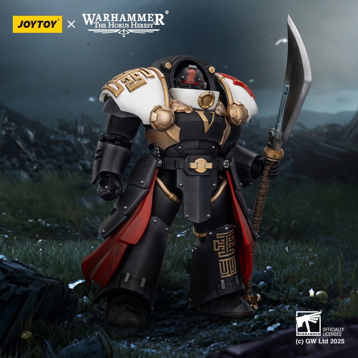 Joy Toy Warhammer The Horus Heresy: White Scars Ebon Keshig Terminator 1 with Power Glaive 13cm - Loaded Dice