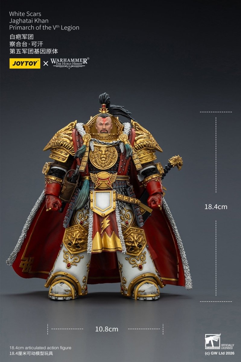 Joy Toy Warhammer The Horus Heresy: White Scars Jaghatai Khan Primarch of the Vth Legion 19cm - Loaded Dice