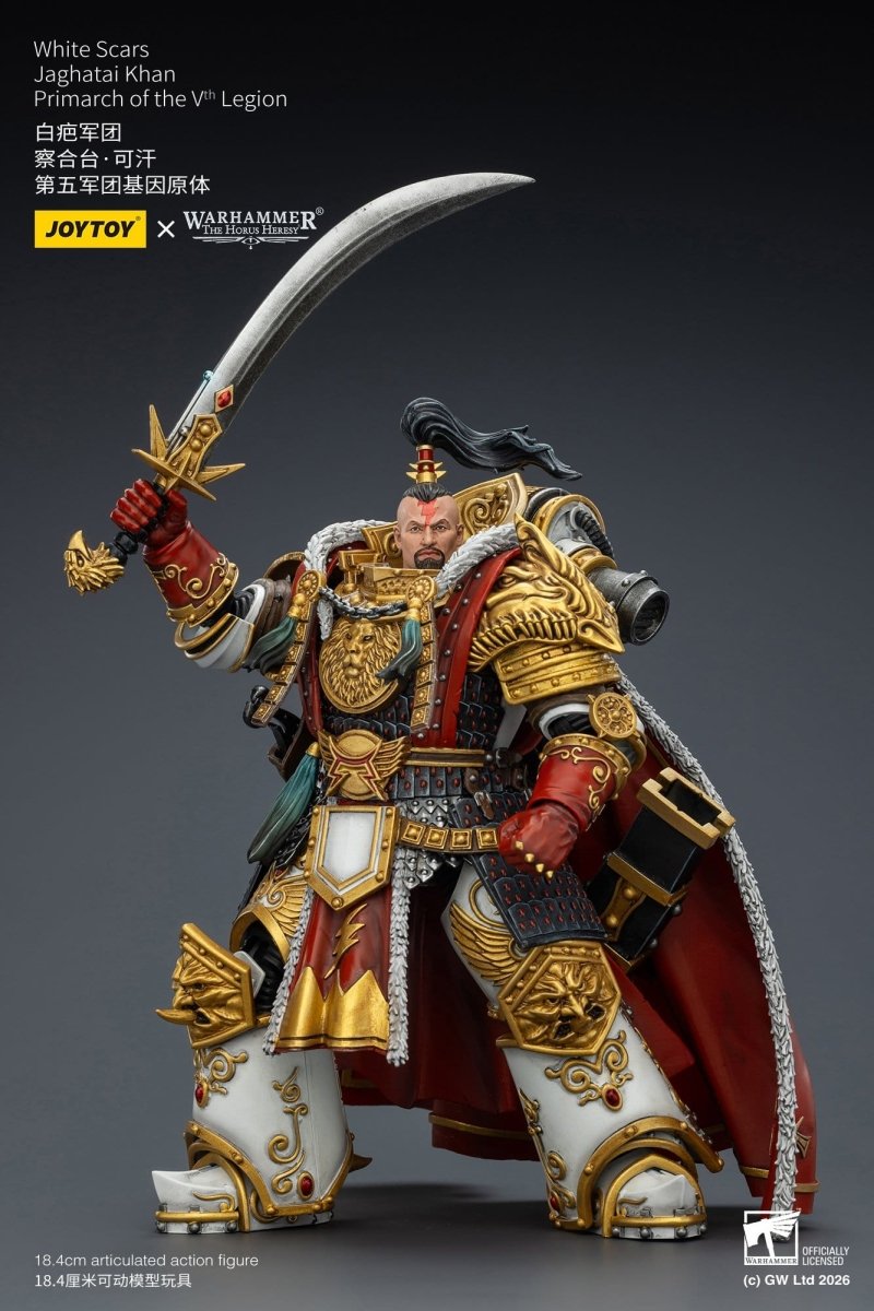 Joy Toy Warhammer The Horus Heresy: White Scars Jaghatai Khan Primarch of the Vth Legion 19cm - Loaded Dice