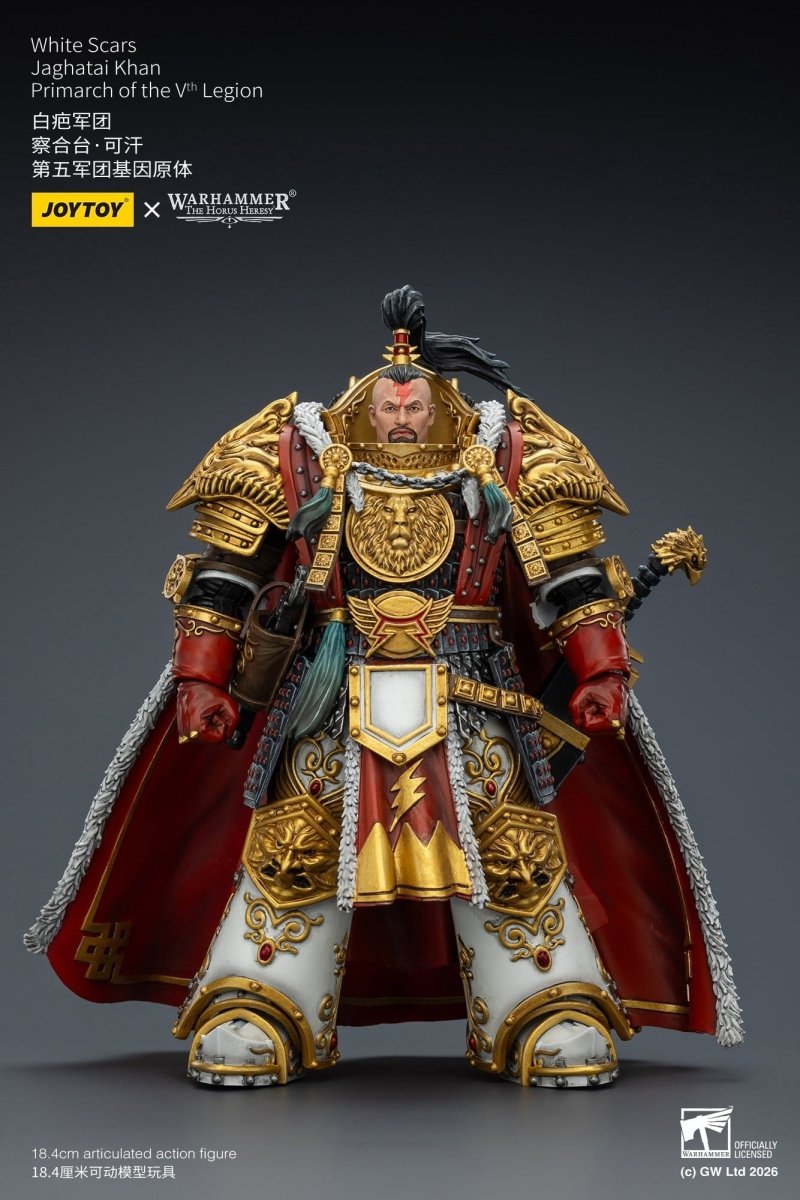 Joy Toy Warhammer The Horus Heresy: White Scars Jaghatai Khan Primarch of the Vth Legion 19cm - Loaded Dice