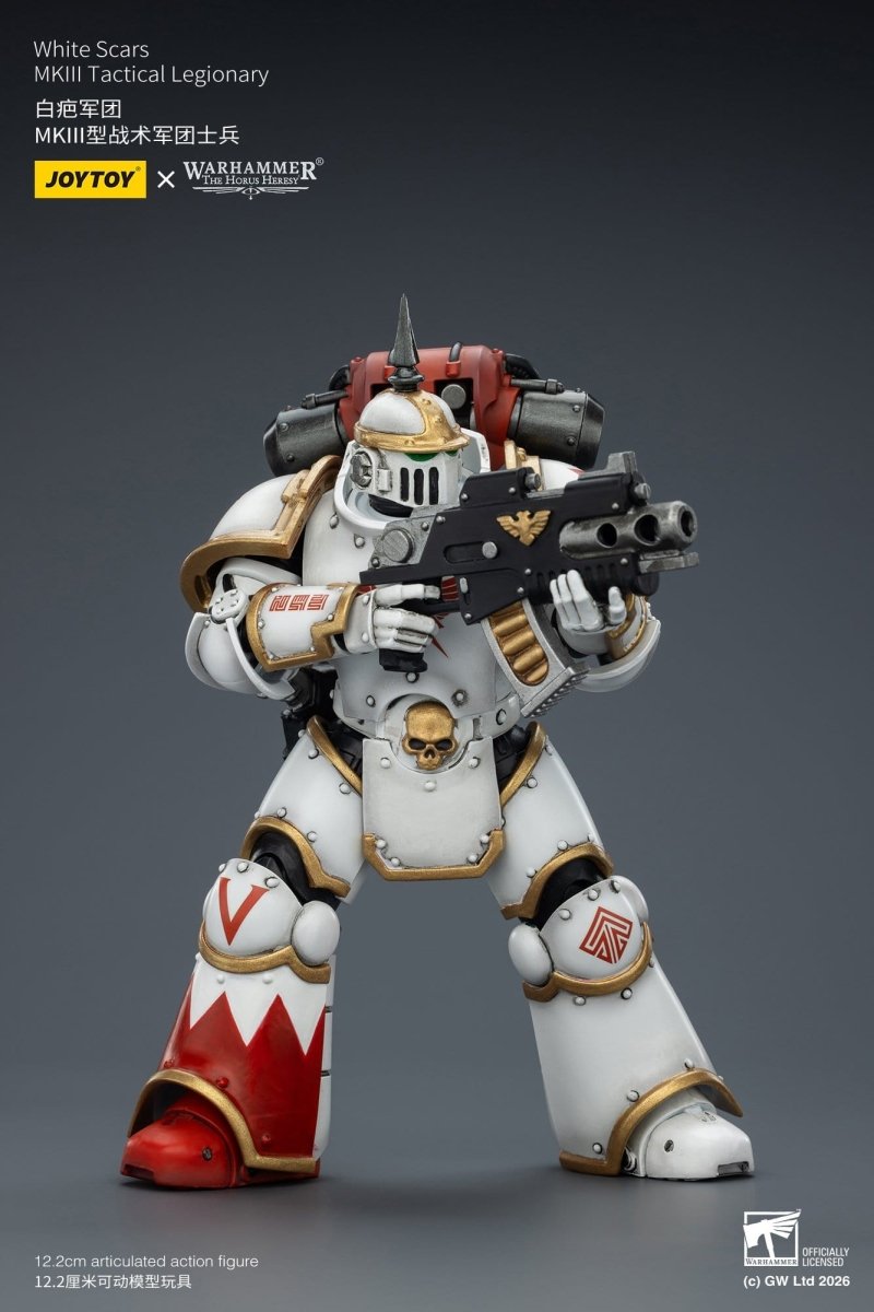 Joy Toy Warhammer The Horus Heresy: White Scars MKIll Tactical Legionary 12cm - Loaded Dice
