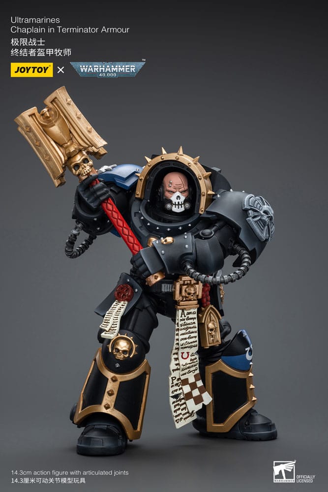 JoyToy Warhammer 40k Action Figure 1/18 Ultramarines Chaplain in Terminator Armour 12 cm