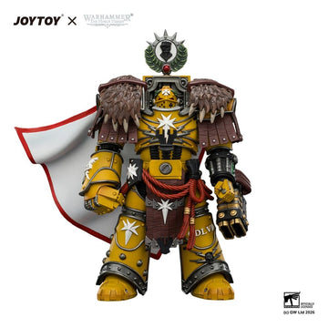 JoyToy Warhammer Action Figure Imperial Fists Lord Castellan Evander Garrius, The Tyrant of Cthonia 14 cm