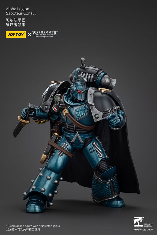 JoyToy Horus Heresy Alpha Legion Saboteur Consul figure, lunging with combat knife