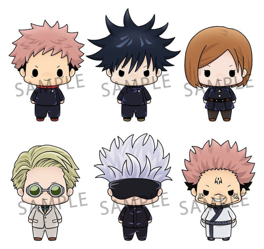 Jujutsu Kaisen Chokorin Collection sample artwork of all six chibi characters