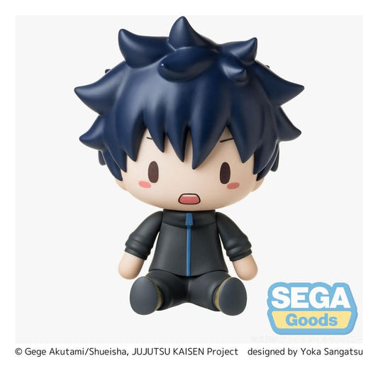 Sega Fuwa Petit Jujutsu Kaisen Megumi Fushiguro chibi figure in dark uniform, front view
