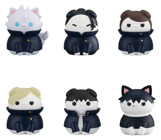 Megahouse Jujutsu Cats Hidden Inventory/Premature Death line-up of six cat mini figures