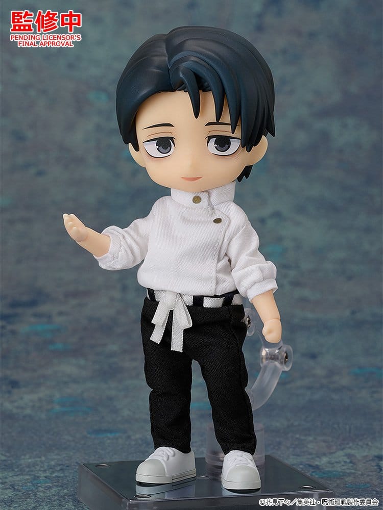 Nendoroid Doll Yuta Okkotsu Execution Ver. figure on clear stand, front view with hand raised