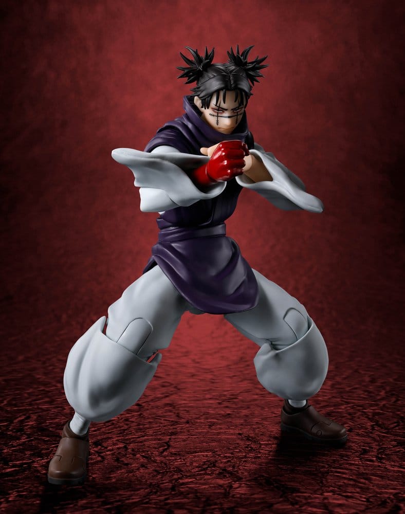S.H.Figuarts Choso figure in a wide stance with hands pressed together forming blood