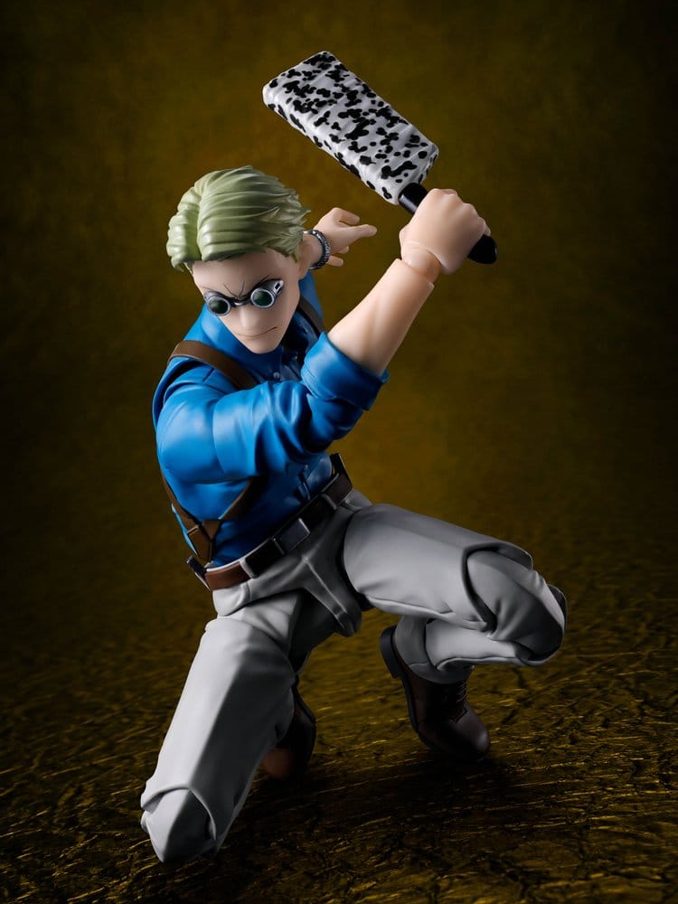 S.H.Figuarts Kento Nanami kneeling with cleaver raised to strike, Jujutsu Kaisen, Bandai
