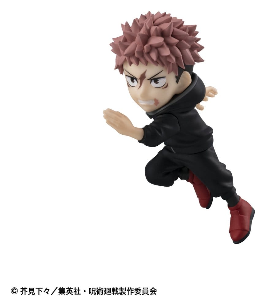 Megahouse Jujutsu Kaisen Tobimas mini figure of Yuji Itadori mid-leap in black uniform