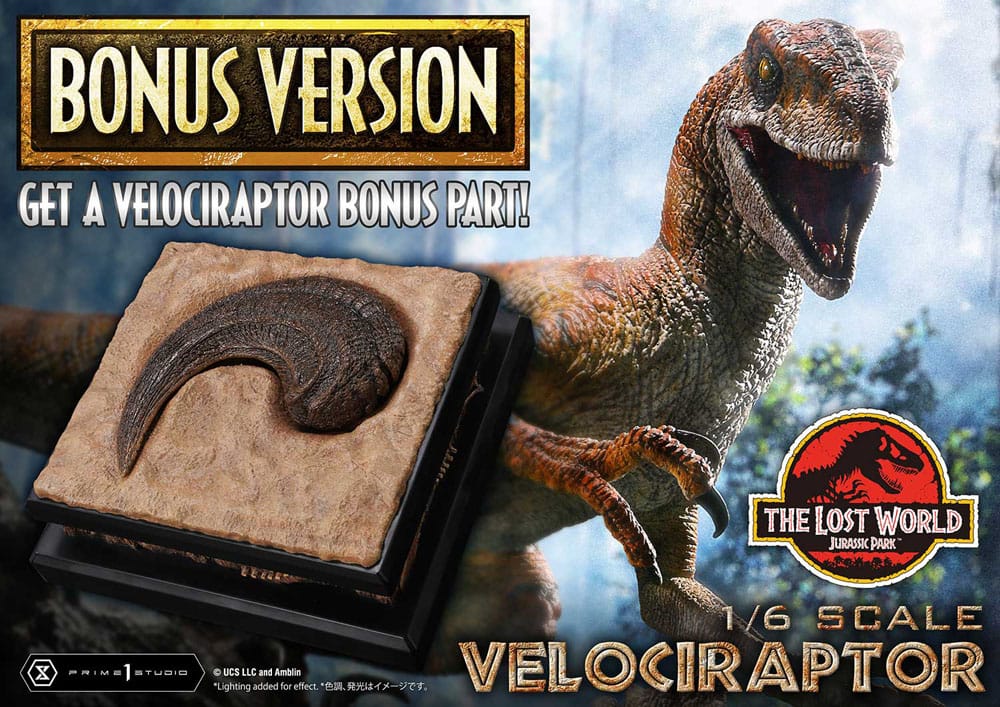 Jurassic Park II Legacy Museum Collection Statue 1/6 Velociraptor Bonus Version 41 cm