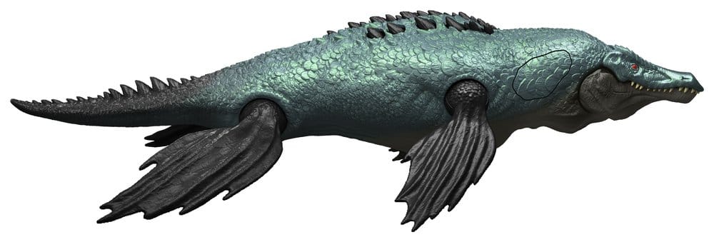 Mattel Jurassic World Survival Gigantic Thrashers Liopleurodon figure, right side view