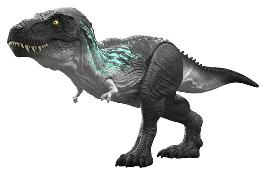 Mattel Jurassic World Survival Muscle Madness Tyrannosaurus rex figure, side view