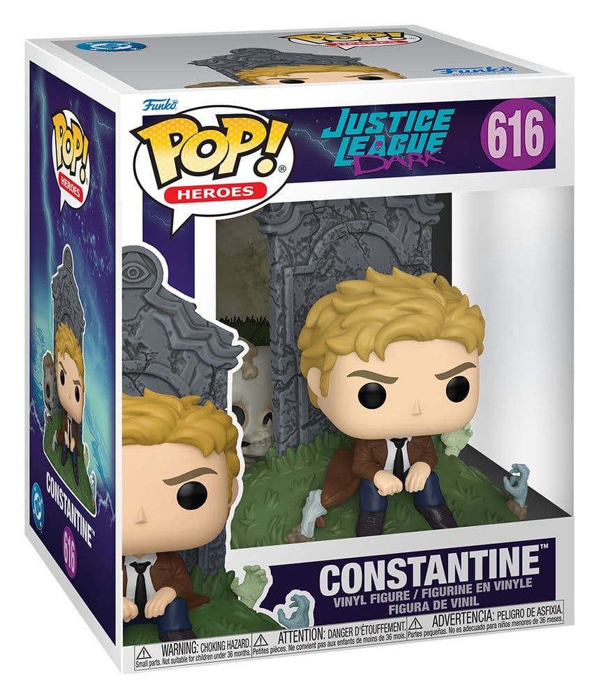 Constantine Funko POP! Deluxe vinyl figure in its Justice League Dark box, number 616