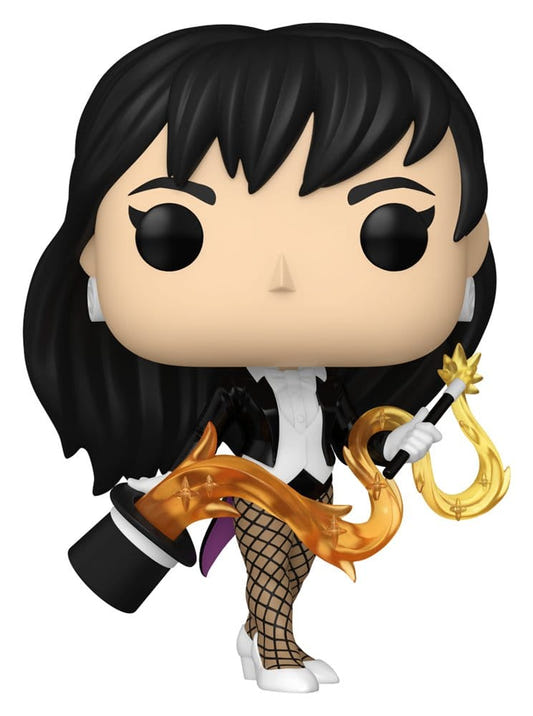 Funko POP! Zatanna from Justice League Dark with top hat, wand and golden magic swirl