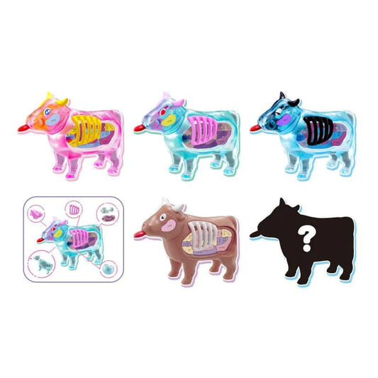 Kaitai Fantasy Beef mini-figure colourways: pink, blue, dark blue, brown and a secret variant