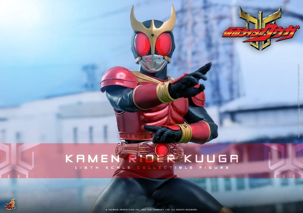 Hot Toys Kamen Rider Kuuga sixth scale figure promotional banner in transformation pose