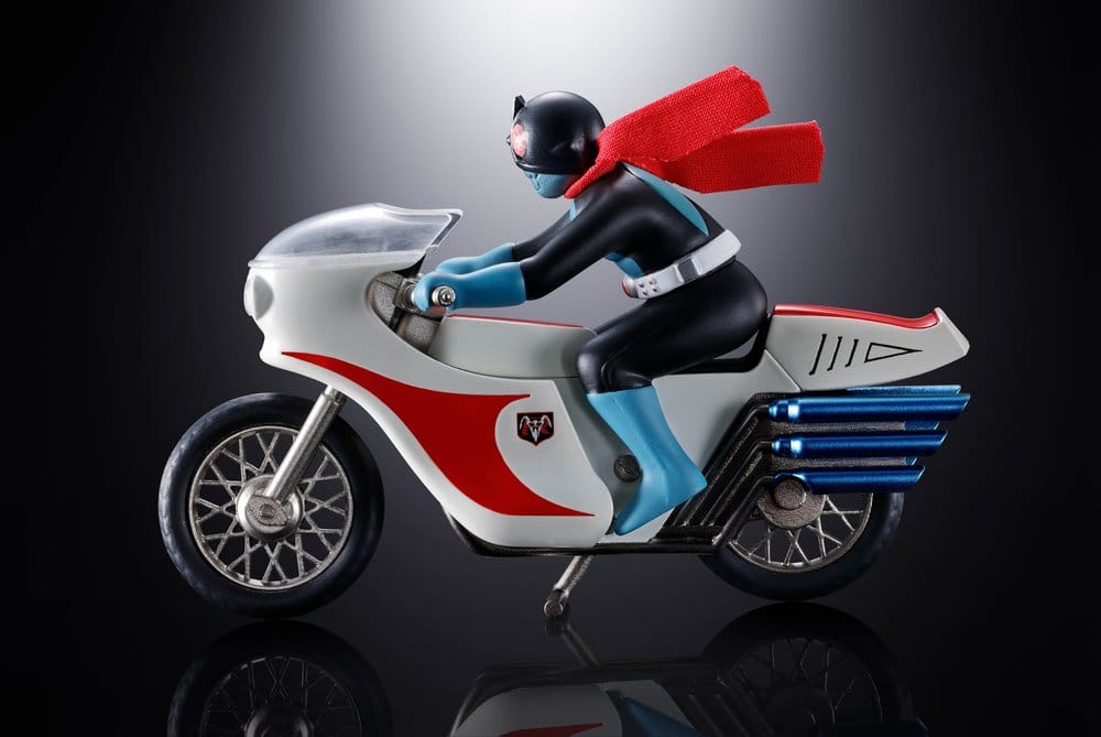 Chogokin Cyclone (Masked Rider 1) diecast motorbike and rider, side view