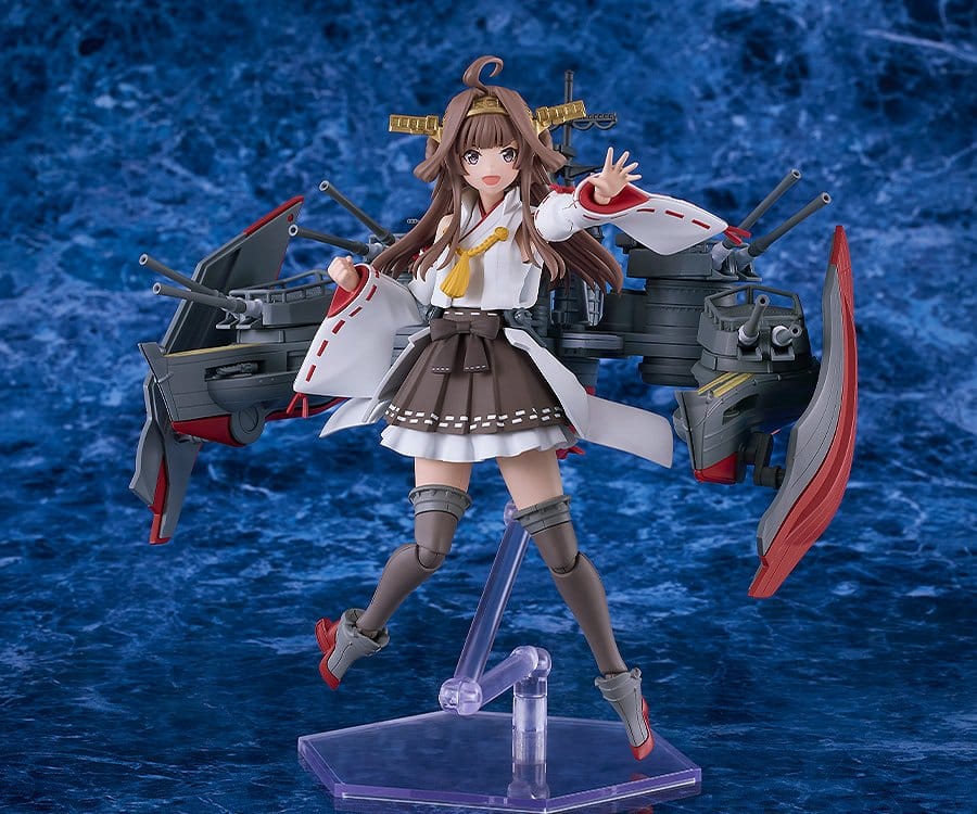 Plamatea Kongo Kai-II C from KanColle on clear stand against a deep blue sea backdrop