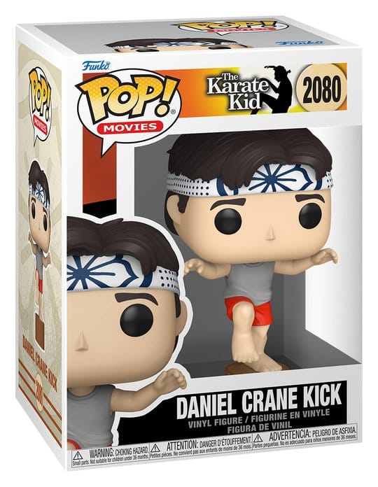 The Karate Kid Funko Pop! Daniel Crane Kick 2080 vinyl figure in its window box