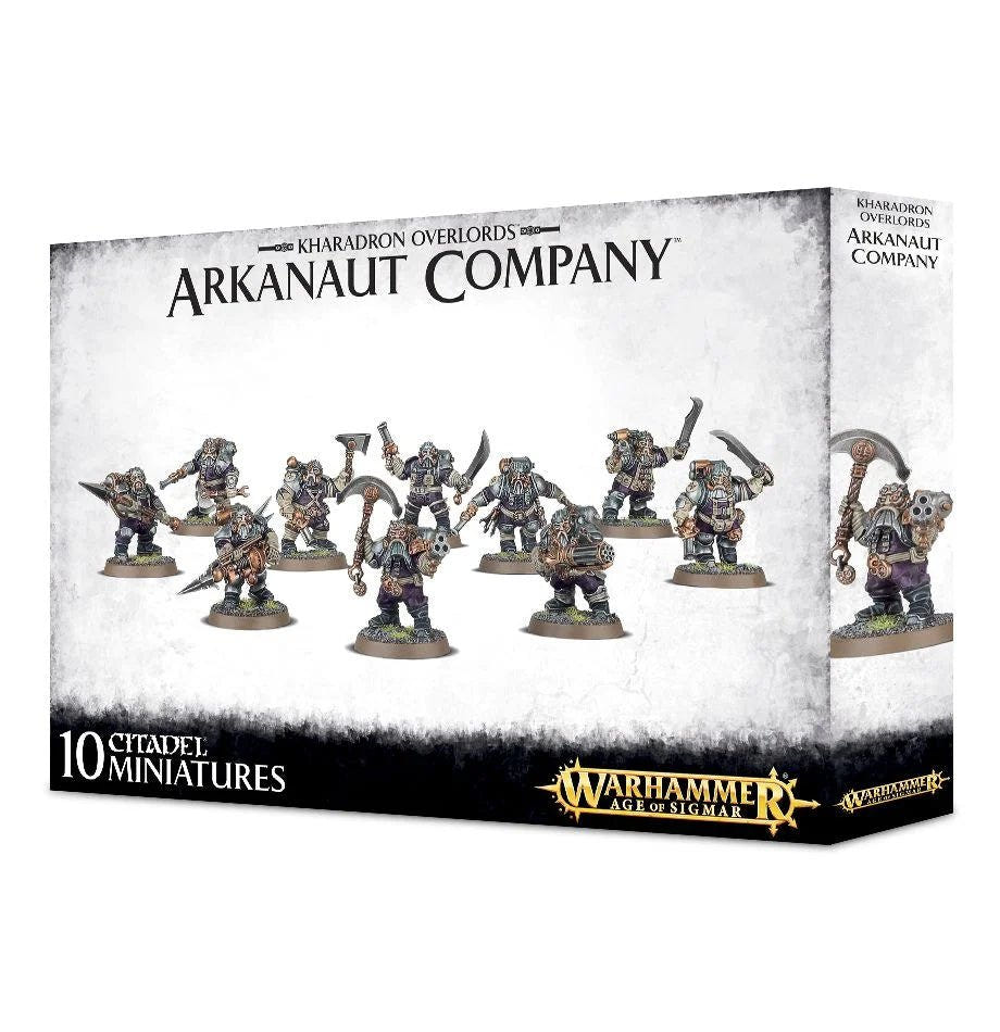Games Workshop Kharadron Overlords Arkanaut Company box front, 10 Citadel miniatures