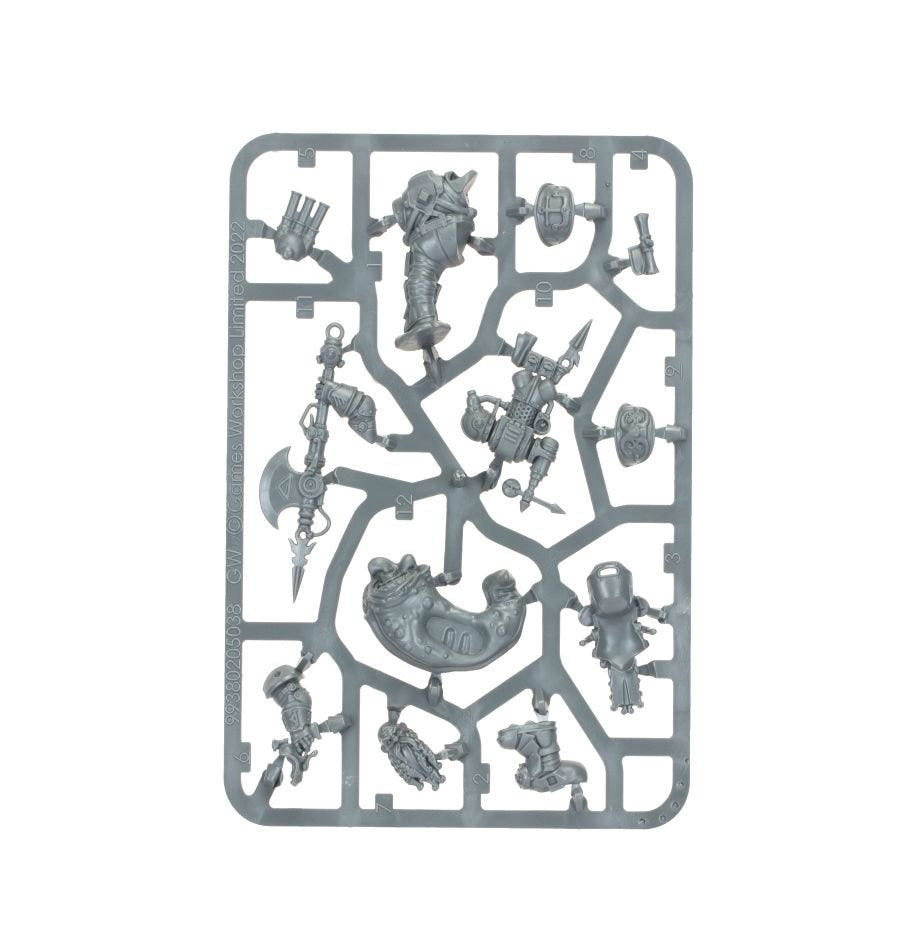 Drekki's Privateers unpainted plastic sprue, frame 1 of 5