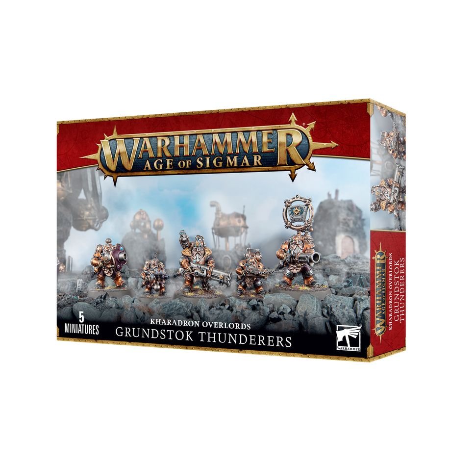 Games Workshop Kharadron Overlords Grundstok Thunderers box front, five miniatures