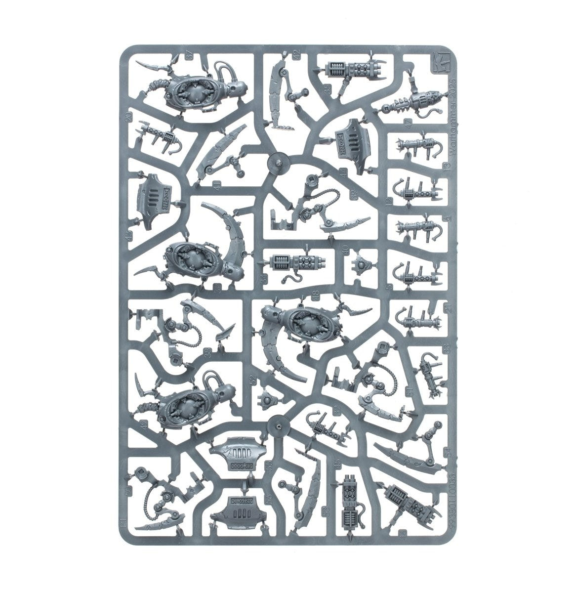Games Workshop Kill Team Canoptek Circle unpainted plastic sprue, frame 3 of 3