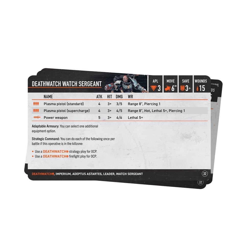 Kill Team Datacards: Deathwatch - Loaded Dice