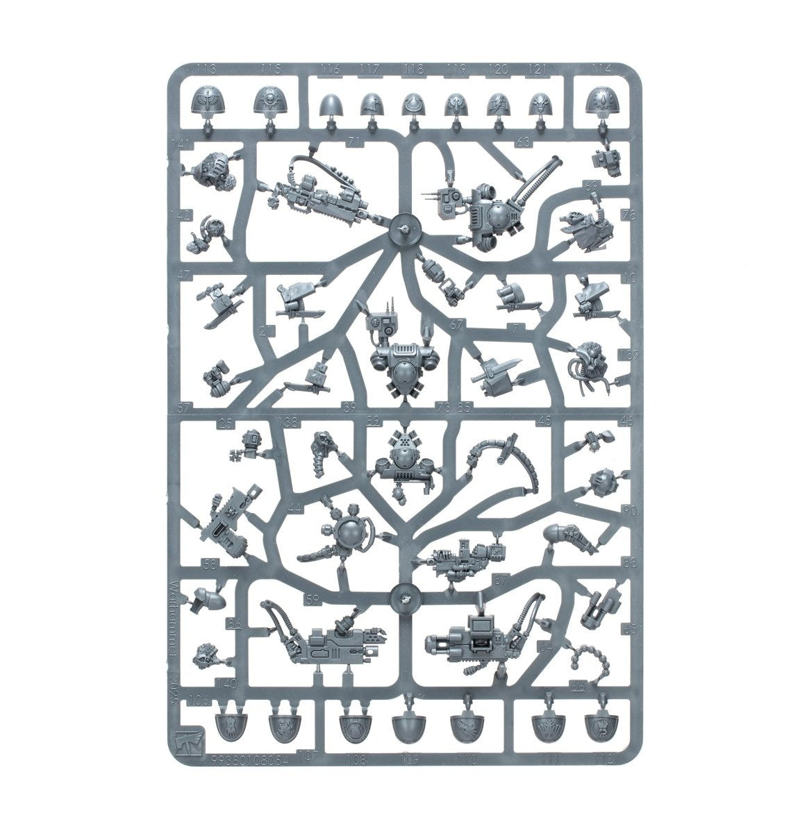 Games Workshop Kill Team: Deathwatch unpainted plastic sprue, frame 2 of 3