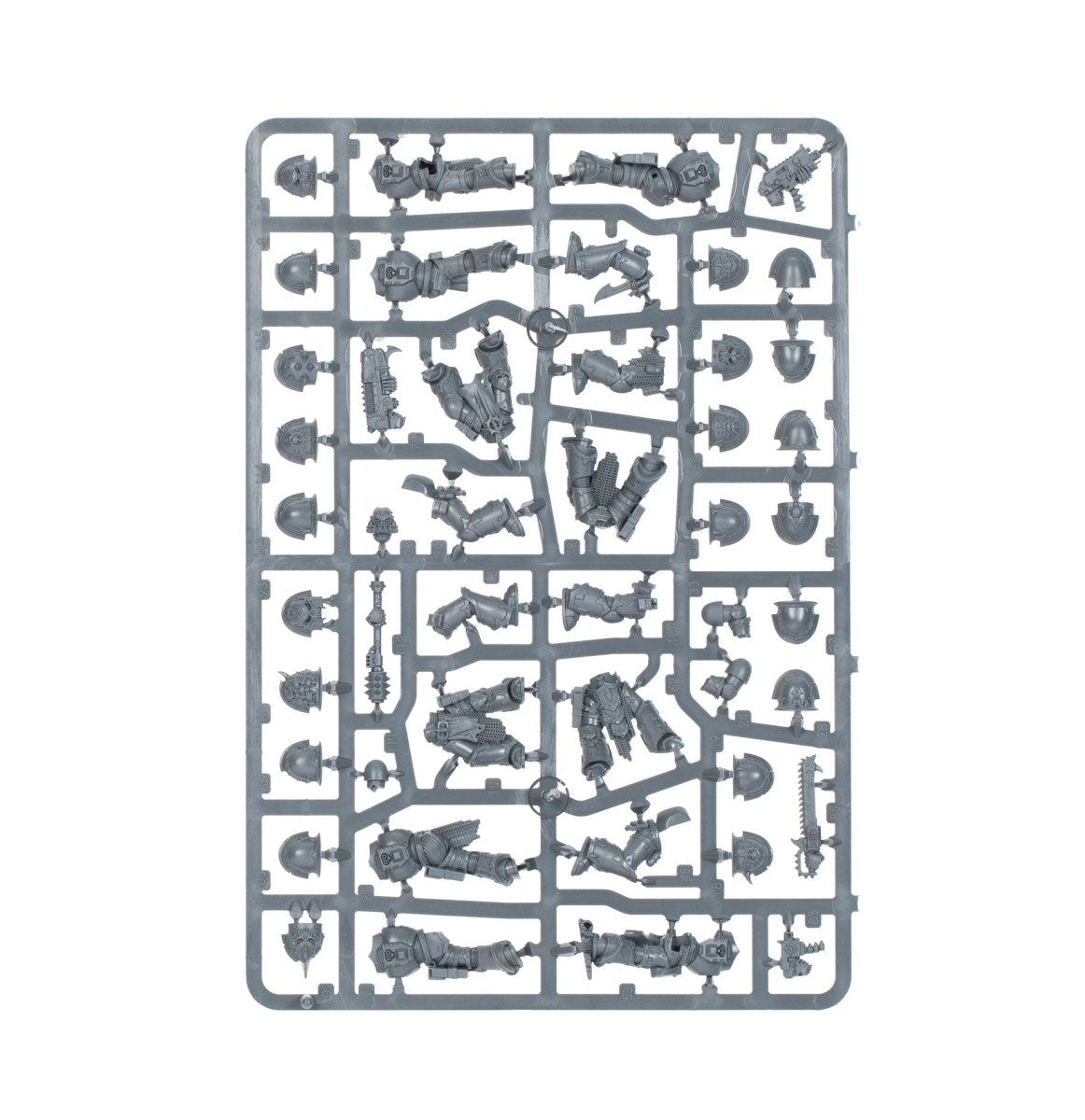 Kill Team Nemesis Claw unpainted plastic sprue, frame 4 of 5, with torsos and legs