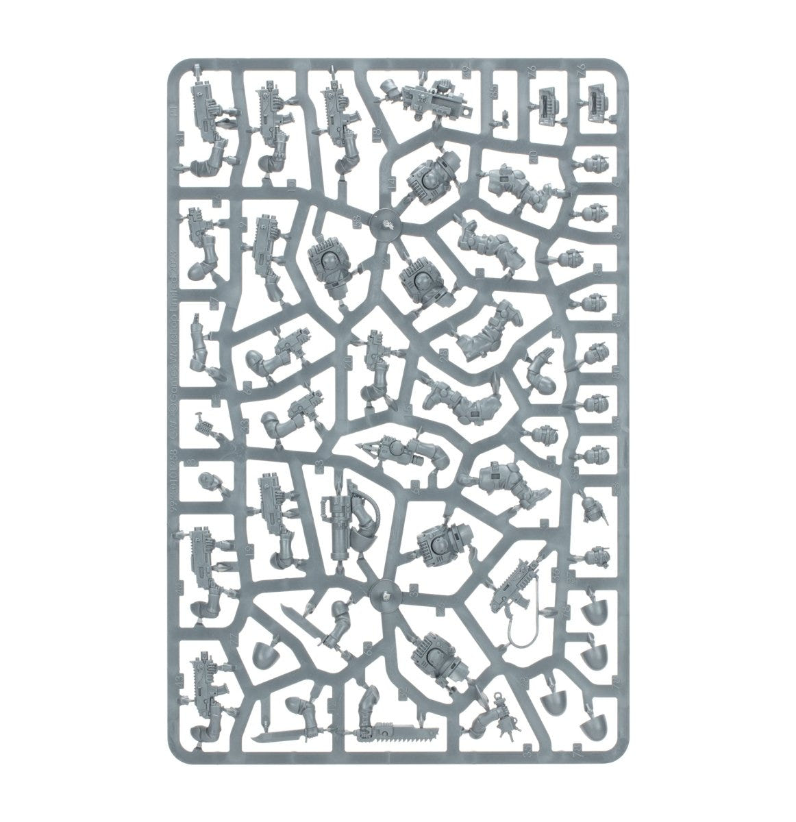 Kill Team Scout Squad unpainted plastic sprue, frame 1 of 2