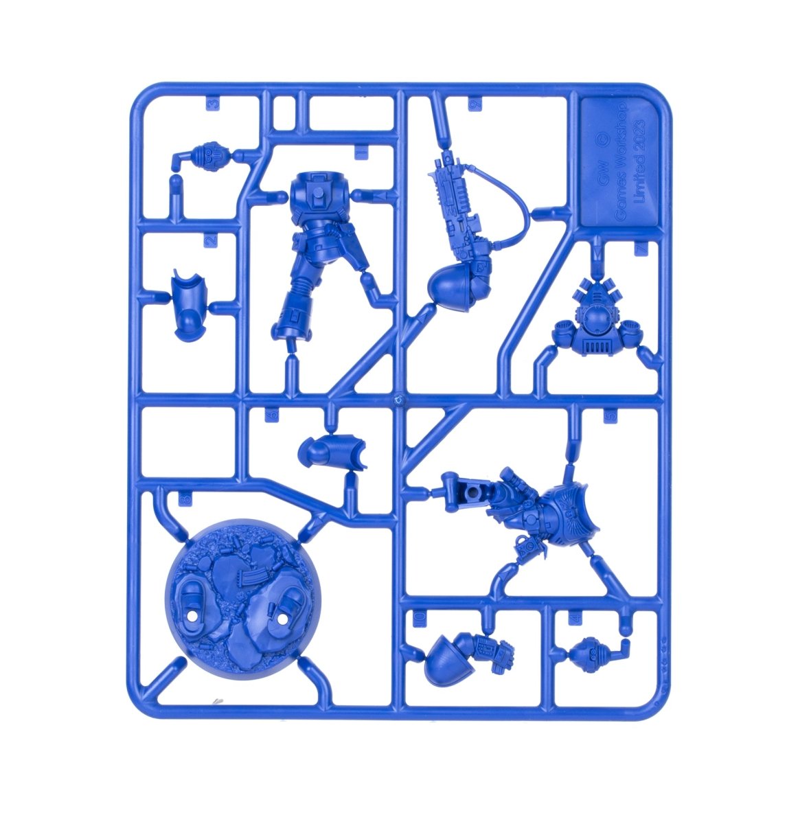 Kill Team: Starter Set Angels of Death unpainted blue plastic sprue, frame 4 of 7