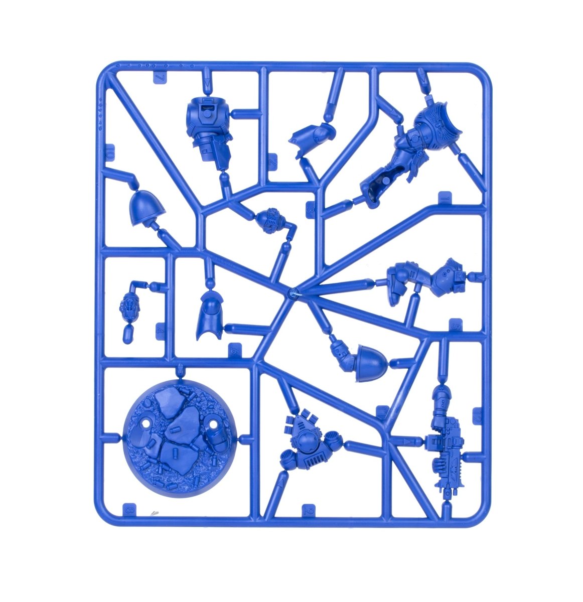 Kill Team: Starter Set Angels of Death unpainted blue plastic sprue, frame 3 of 7