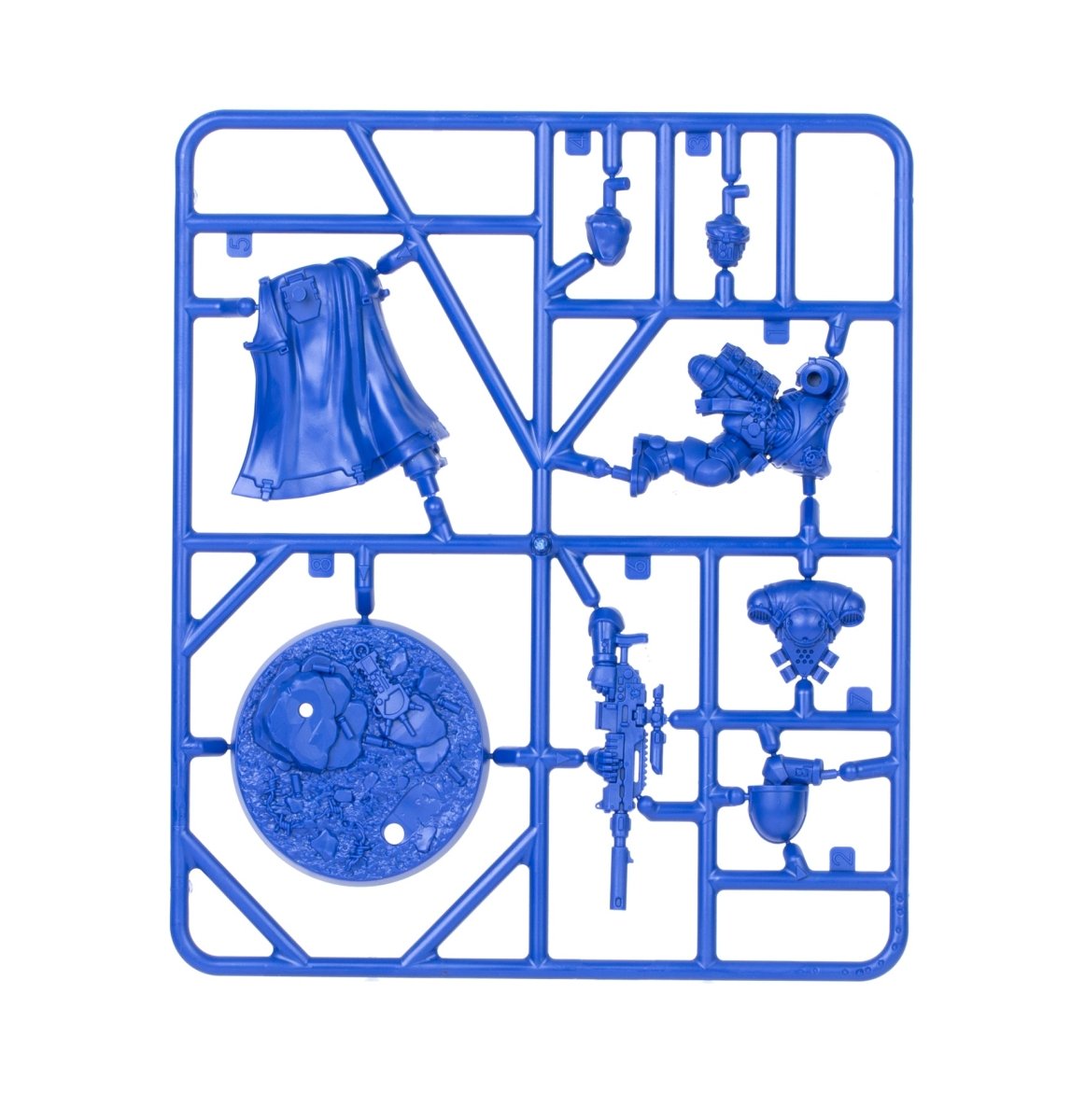 Kill Team: Starter Set Angels of Death unpainted blue plastic sprue, frame 6 of 7