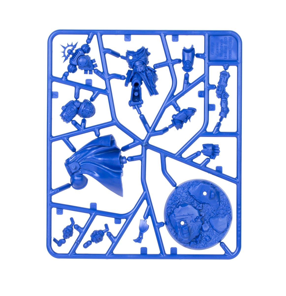 Kill Team: Starter Set Angels of Death unpainted blue plastic sprue, frame 1 of 7
