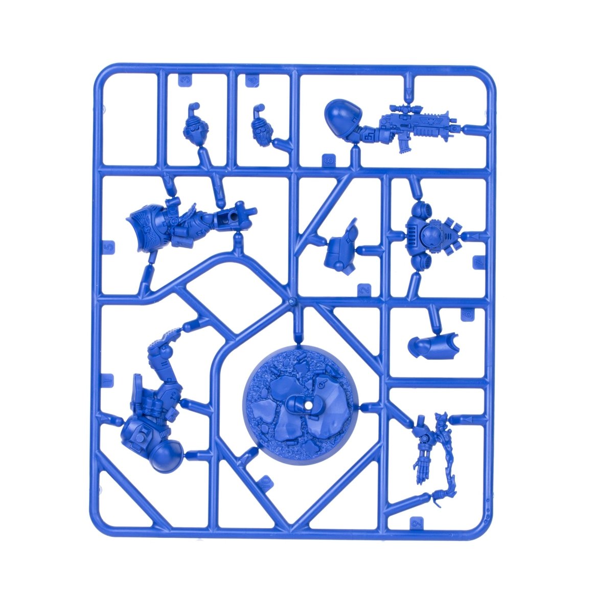 Kill Team: Starter Set Angels of Death unpainted blue plastic sprue, frame 2 of 7