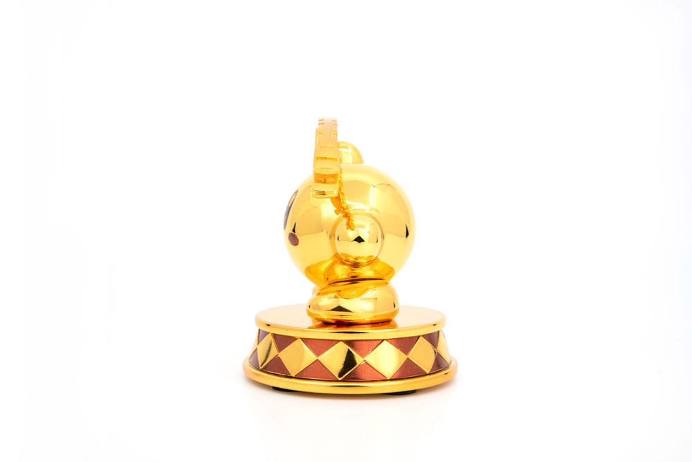 Gold-plated We Love Kirby die-cast statue by First 4 Figures, left side profile