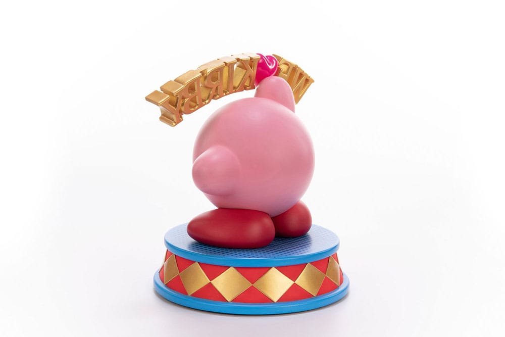 We Love Kirby statue by First 4 Figures, rear three-quarter view on red and gold diamond base