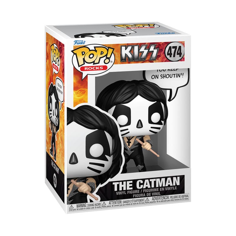 Funko Pop! Rocks KISS The Catman vinyl figure 474 in its window display box