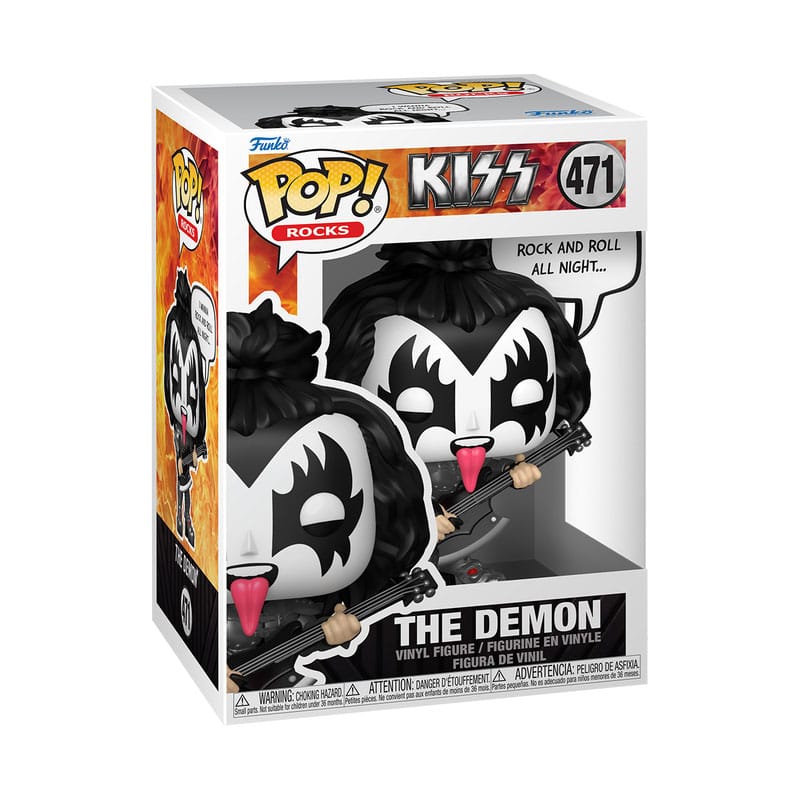 Funko Pop! Rocks KISS The Demon vinyl figure 471 in its window display box