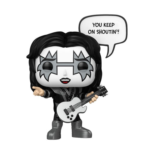 Funko Pop! Rocks KISS The Spaceman with white guitar and You Keep On Shoutin' bubble