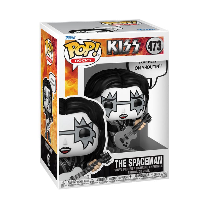 Funko Pop! Rocks KISS The Spaceman vinyl figure 473 in its window display box