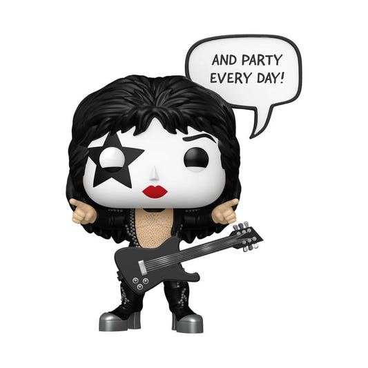 Funko Pop! Rocks KISS The Starchild with guitar and And Party Every Day speech bubble