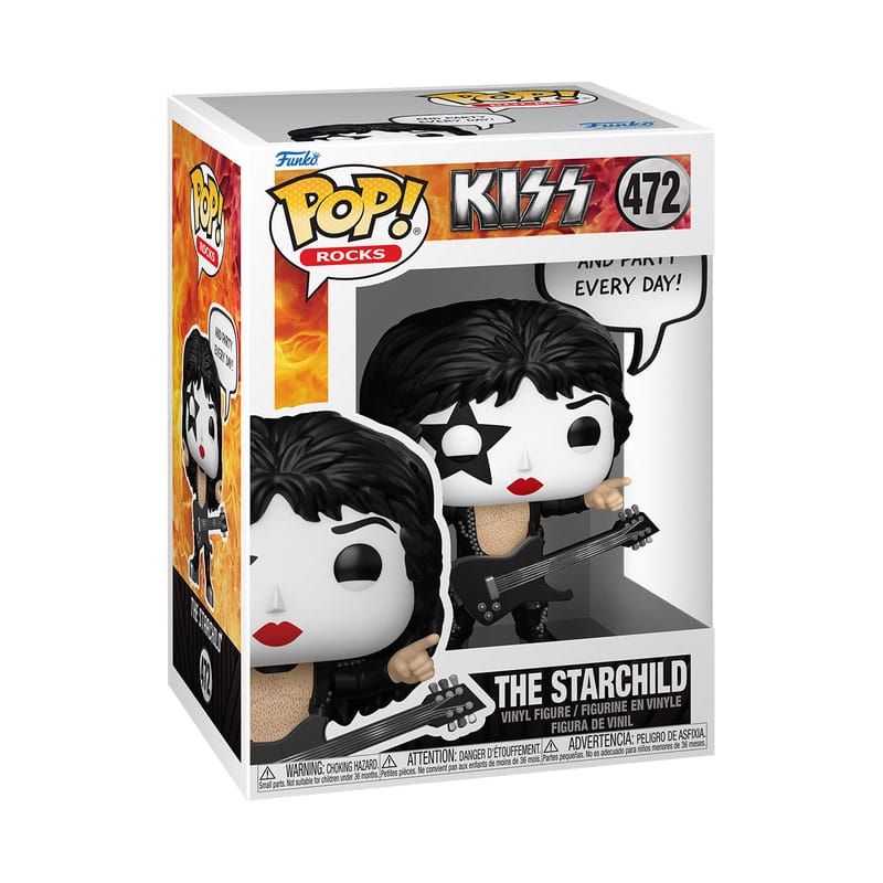 Funko Pop! Rocks KISS The Starchild vinyl figure 472 in its window display box