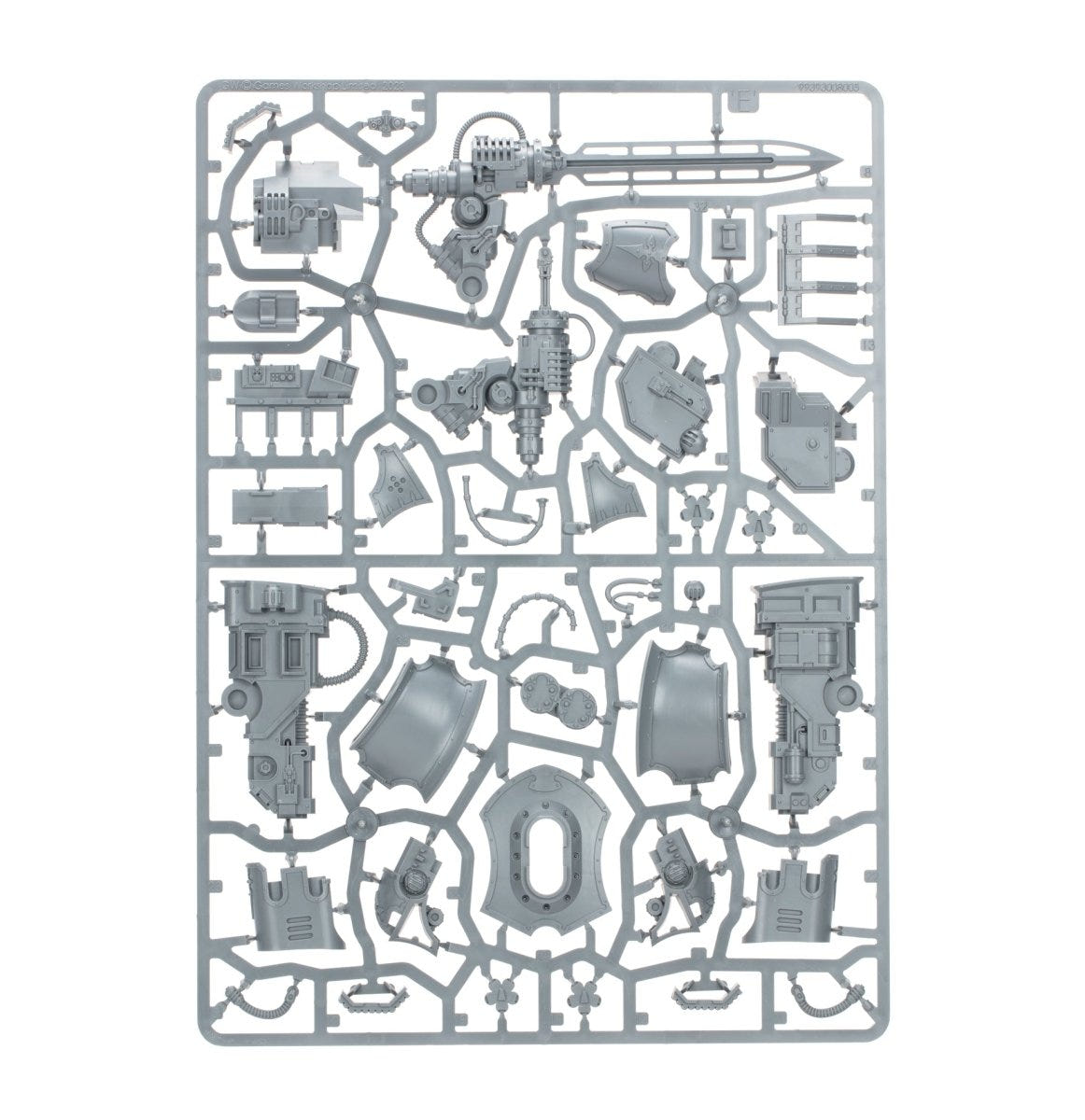 Cerastus Knight Castigator unpainted plastic sprue, frame 1 of 2
