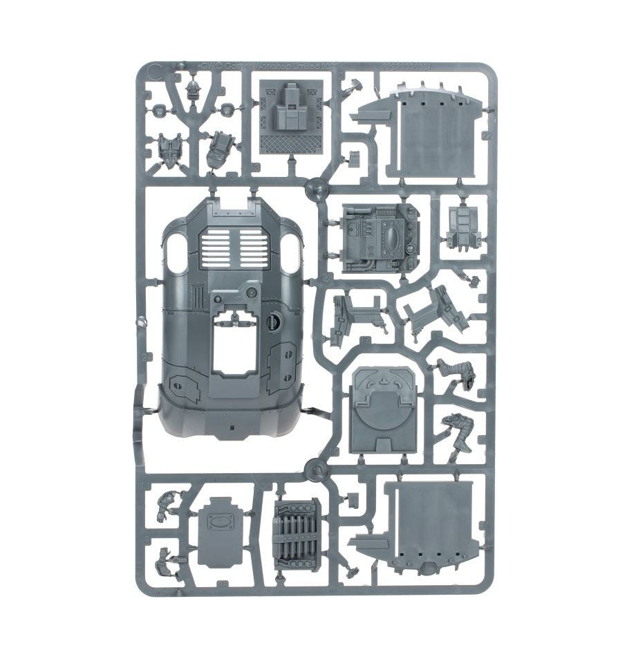 Cerastus Knight Lancer unpainted plastic sprue, frame 2 of 4