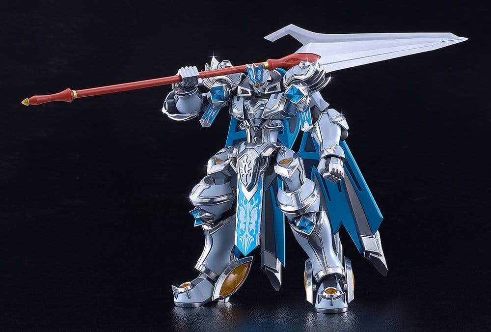 Gilbatiga Royal Metallic Ver. Moderoid with plated silver armour and halberd on black